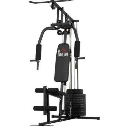 Homcom Multifunction Home Gym Machine, with 45kg Weight Stacks, for Strength Training